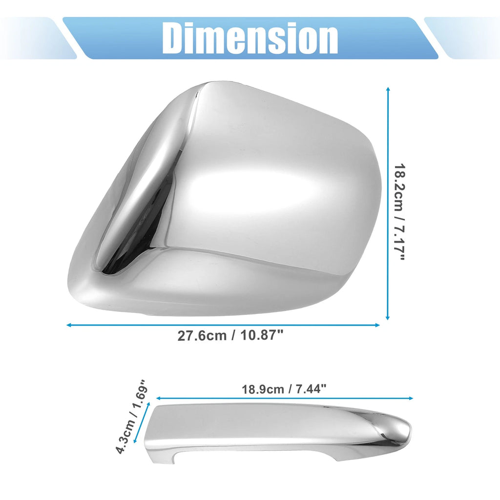 Mirror Cover Door Handle Covers Chrome Plated Set for Toyota (2005–2015)
