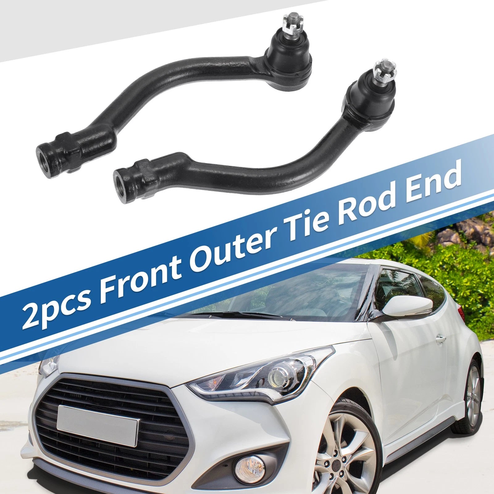 2pcs Front Outer Tie Rod End Links for Hyundai Azera (2007–2011)