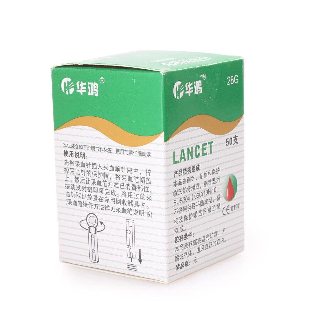 50x Sterile Lancets for Medi Touch (28g, One-time Use)
