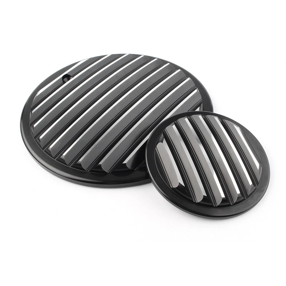 Finned Engine Cover Kit for Victory Cross Country (2010–2017) Black-Silver