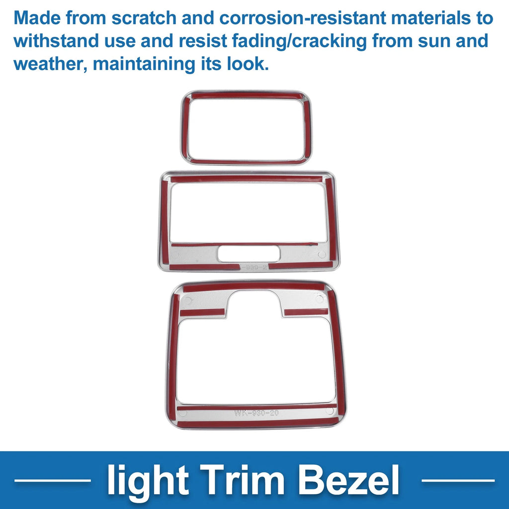Light Trim Bezel Set for Suzuki Spacia Custom (2024–2025) Silver Tone