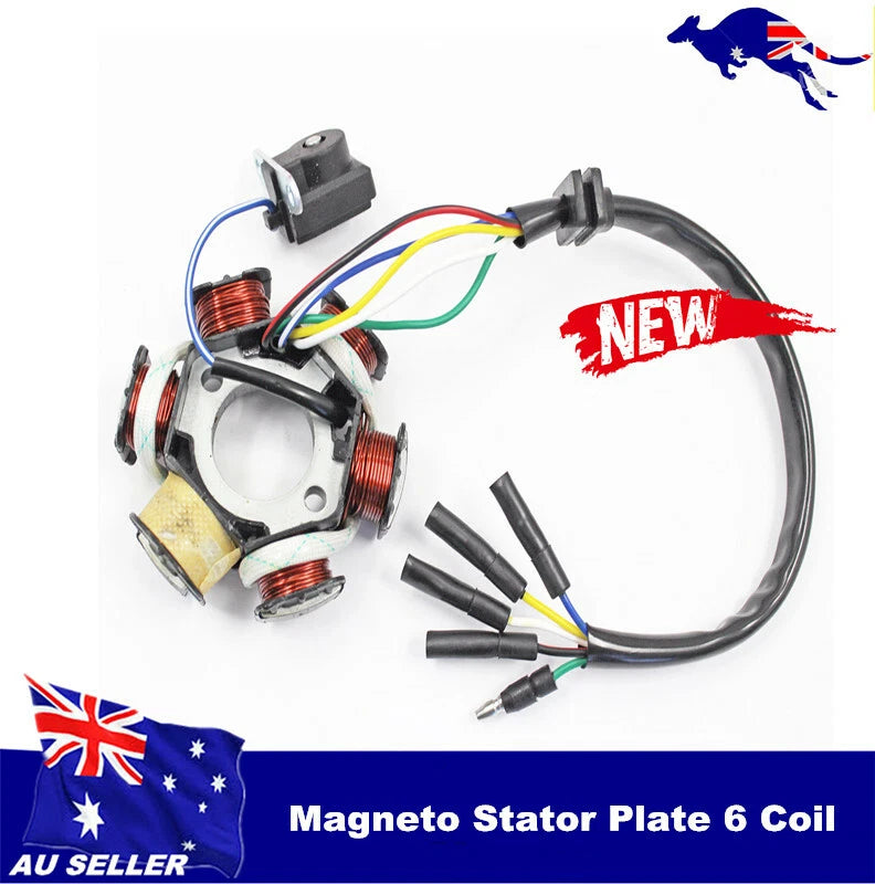 6 Coil Magneto Flywheel Stator for 50cc 70cc 110cc 125cc PIT Quad ATV