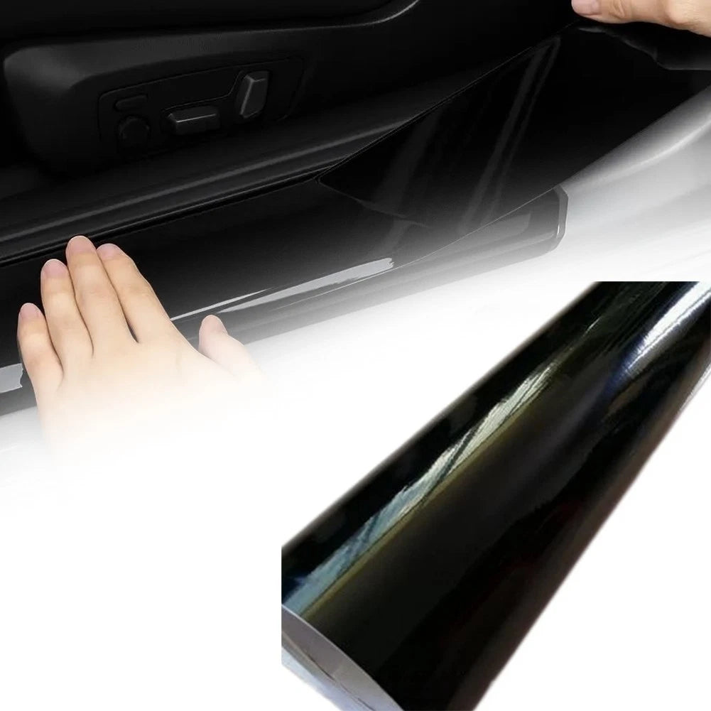 Gloss Black Car Wrap Vinyl 10cm x 10m for DIY Application (Universal)
