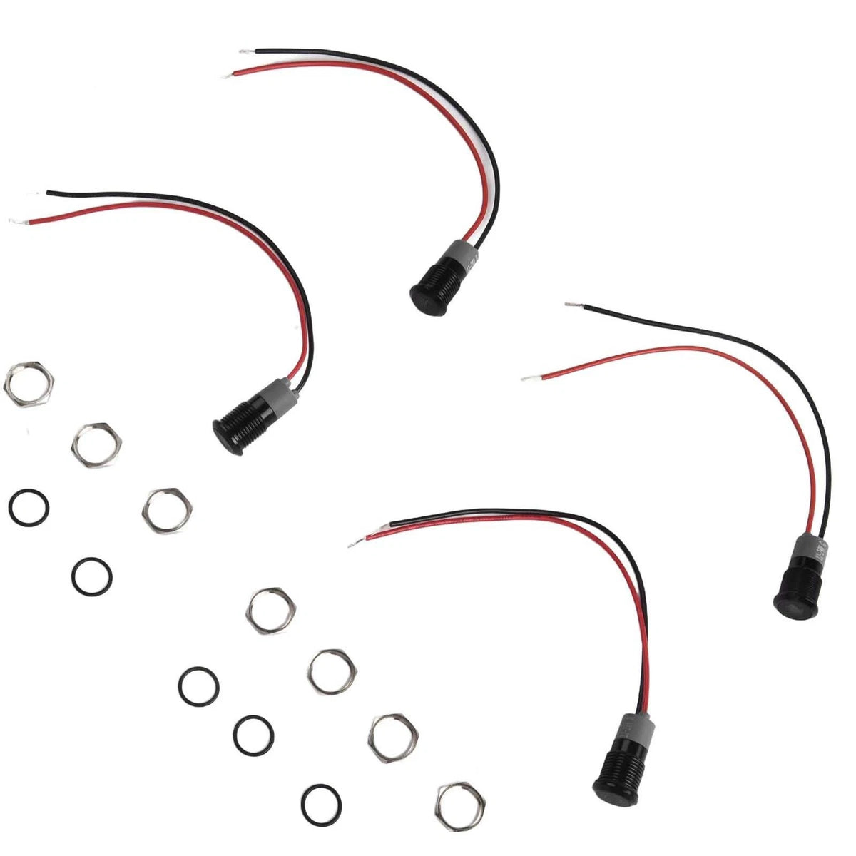 12mm LED Signal Lights for Trailers Boats RVs (Weatherproof)