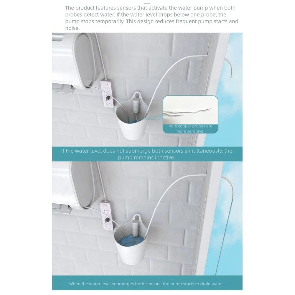 USB drainage pump for AC with silent motor, 5V low power use