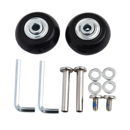 Set of 4 Suitcase Wheels for Luggage - Black Load-Bearing Replacements
