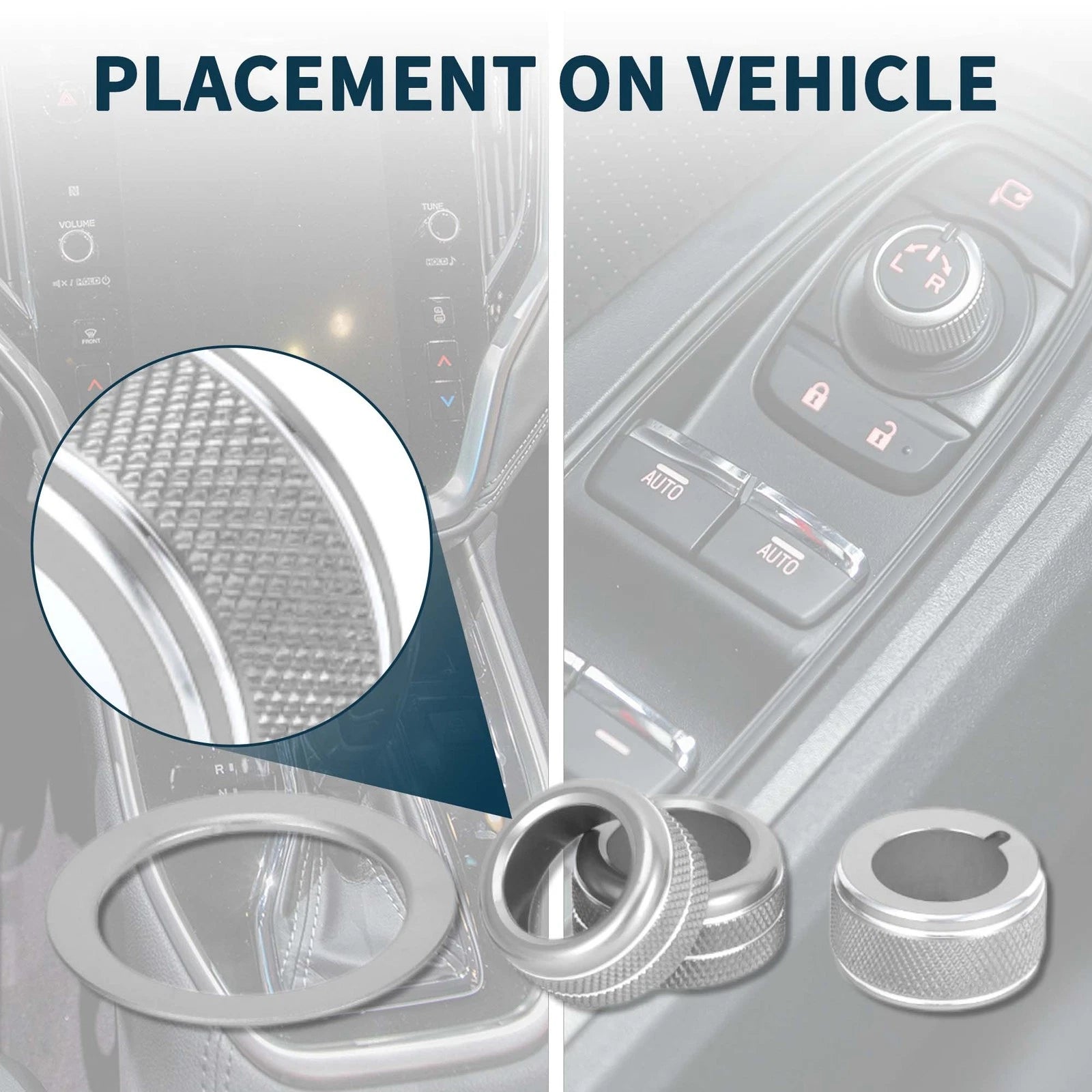 Engine Start Mirror Knob Cover 4 Pcs Replacement for Subaru WRX (2022–2023)