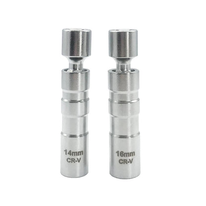 14mm/16mm Thin Wall Magnetic Swivel Spark Plug Socket 3/8" Drive 12 Point