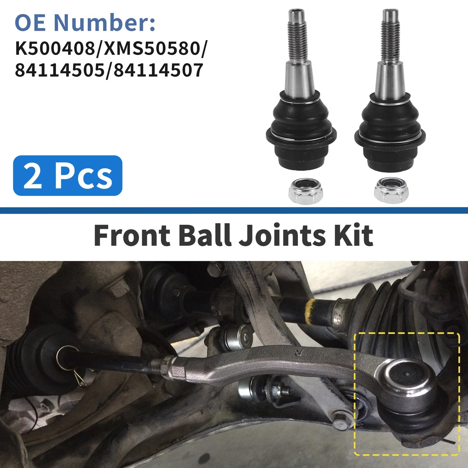 2 Pcs Front Lower Ball Joints Replacement for Cadillac Escalade (2015–2016)