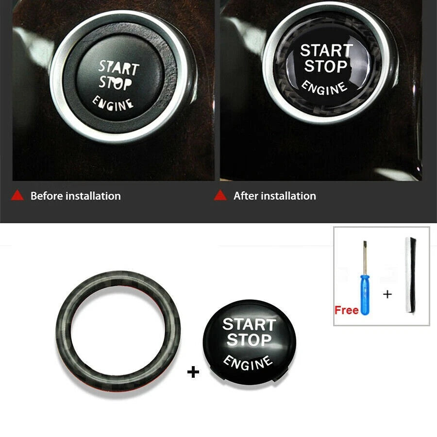 Start Stop Engine Button Ring Cover Trim for BMW E90 E92 E93 (2007–2013)