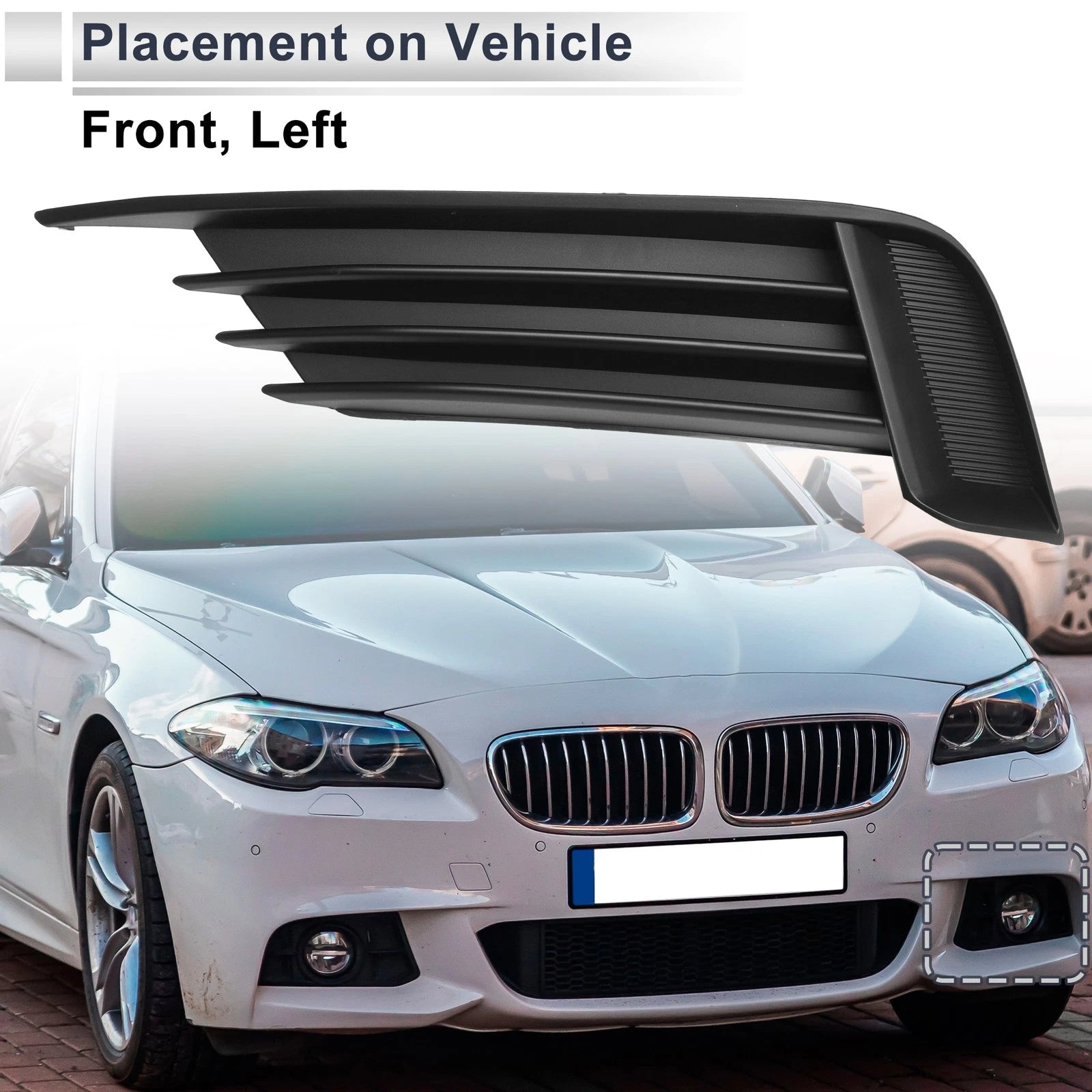 Left Front Fog Light Grill Replacement for Audi A3 S3 (2013–2017)