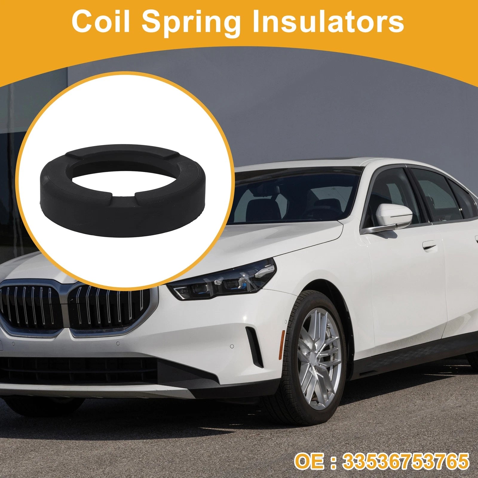 Upper Coil Spring Insulator Replacement for BMW 528i (2008–2010) Rubber