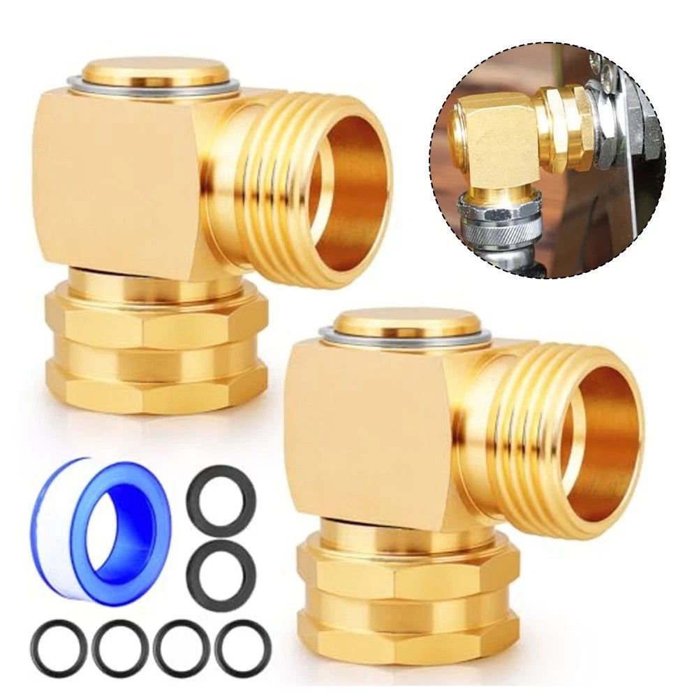 90 Degree Garden Hose Swivel Elbow Connector for Garden Hose (N/A)
