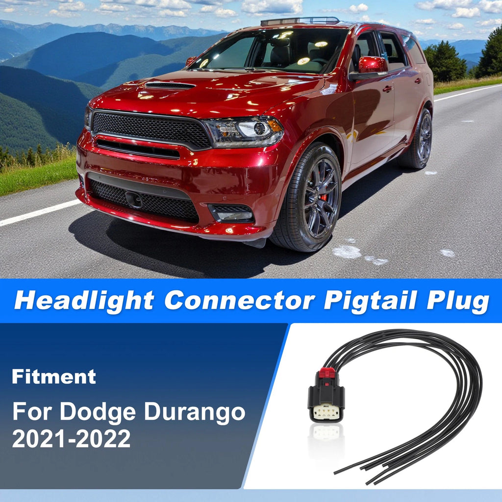 LED Headlight Connector 8-Wire Replacement for Dodge Durango (2021–2022)