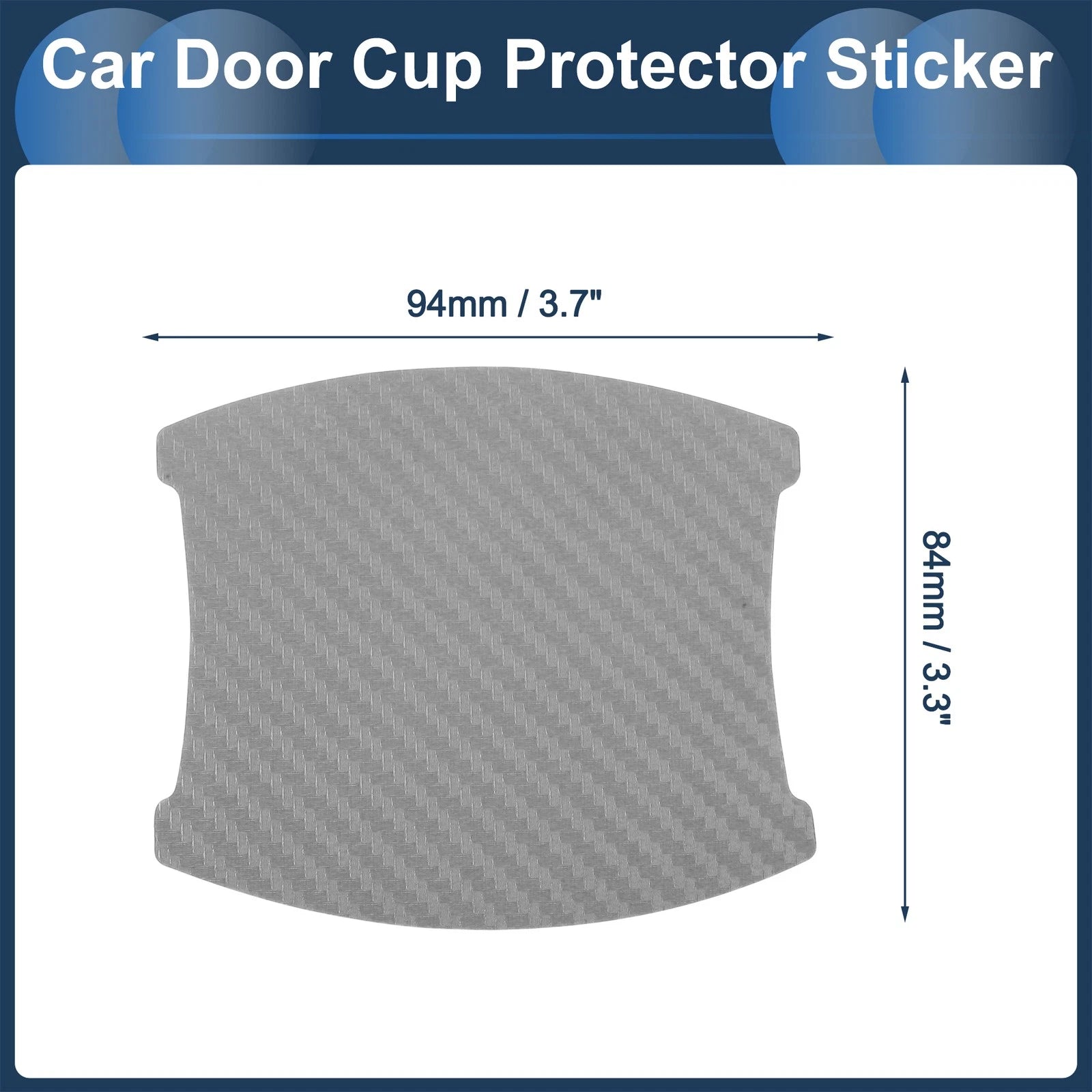 3D Car Door Handle Scratch Protector for Universal Vehicles (84x94mm)