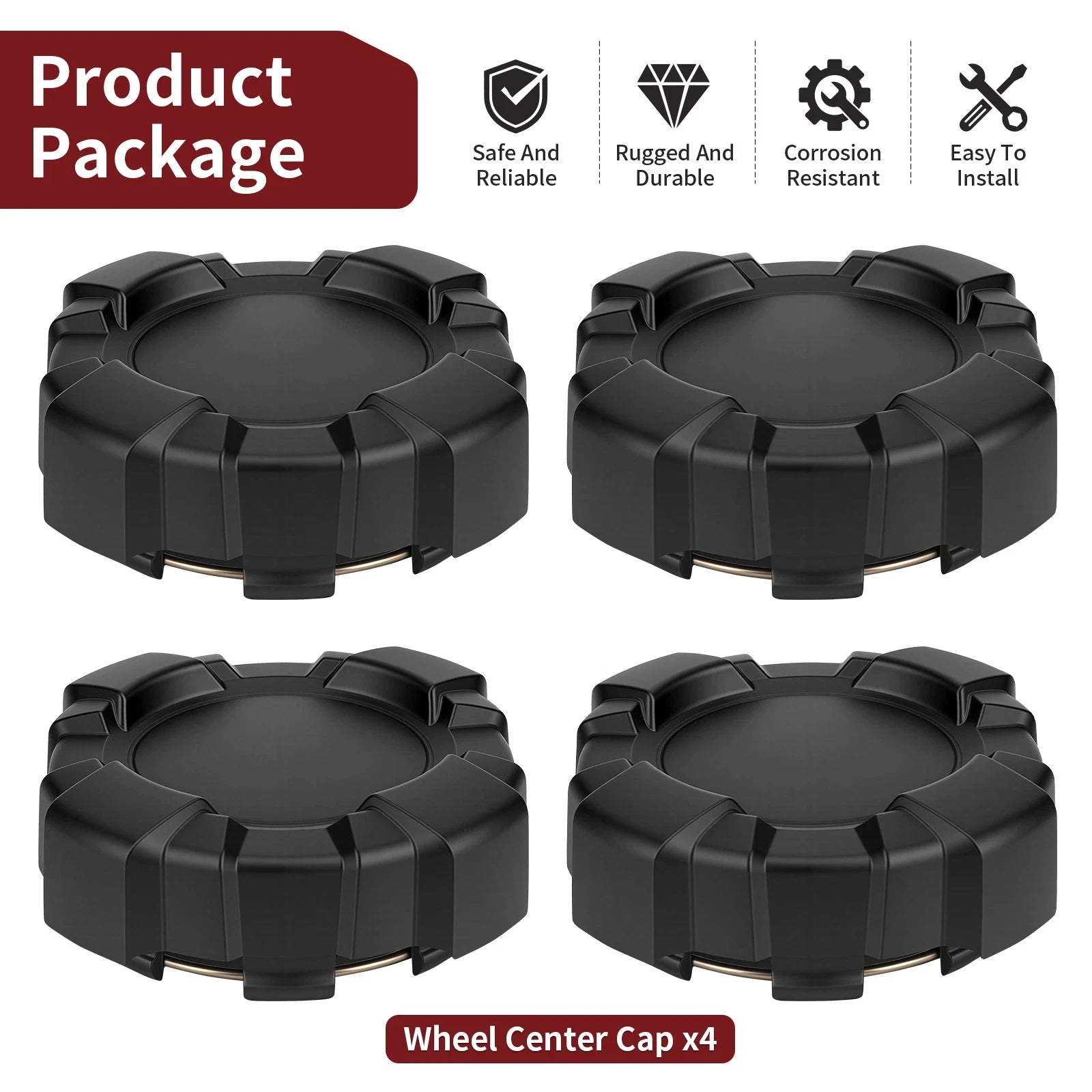 Set of 4 Wheel Center Caps for Polaris General 1000 (2016–2025)