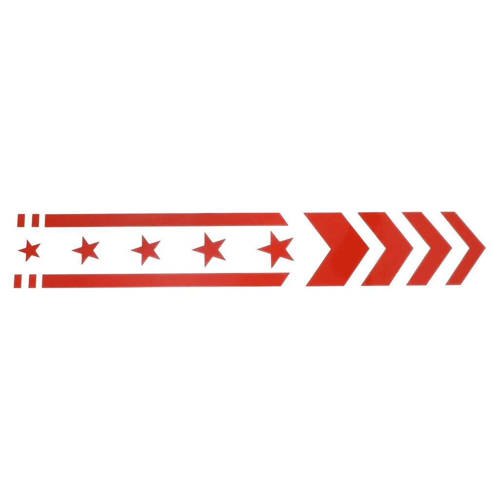 Reflective Bumper Decal Red Square Arrow for B (Personalized)