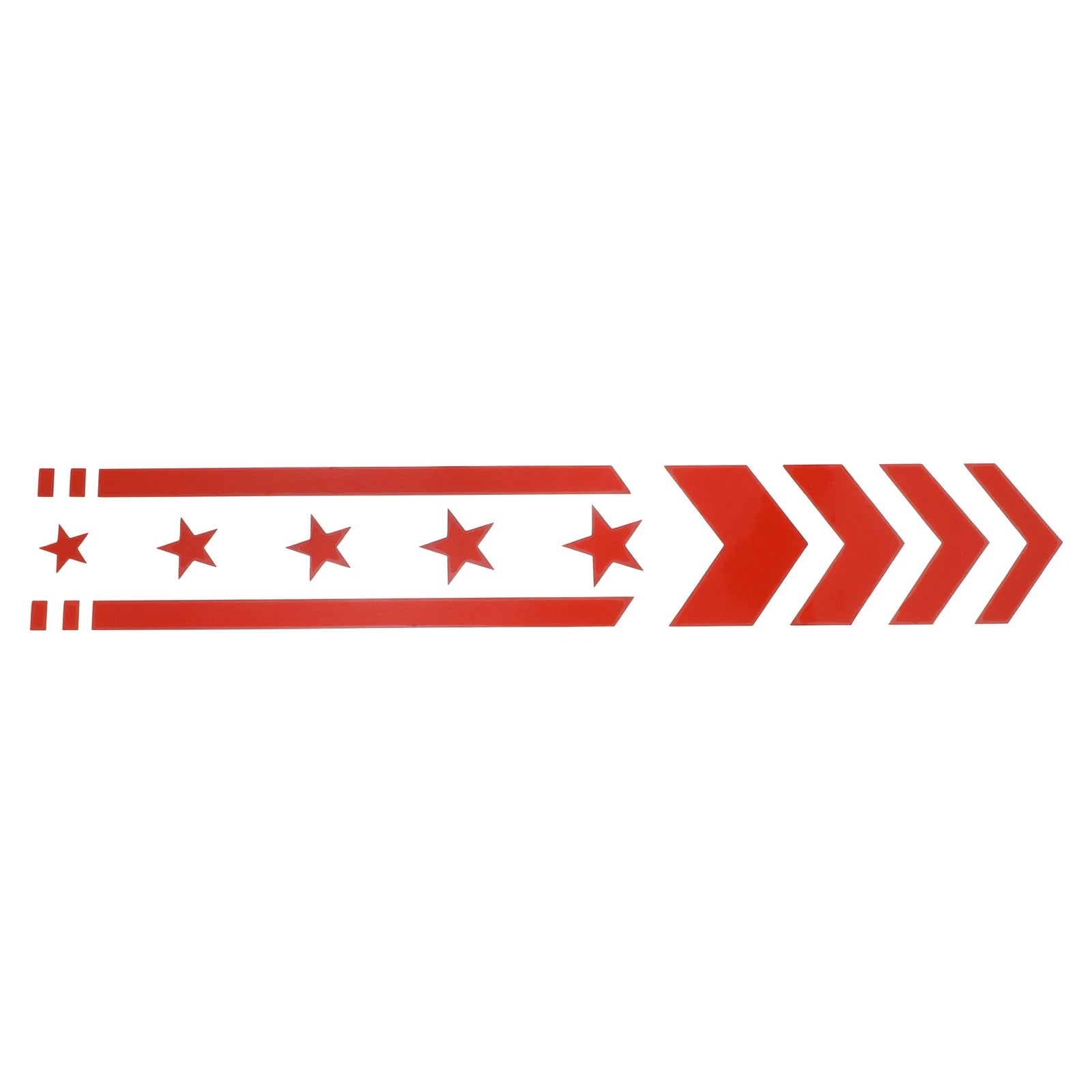 Reflective Bumper Decal Red Square Arrow for B (Personalized)