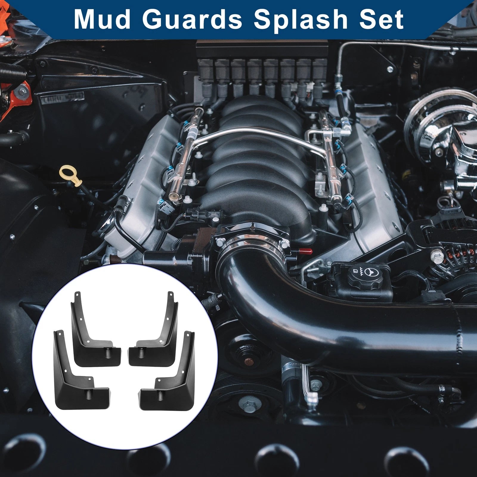 Mud Flaps Splash Guards 1 Set for Hyundai IX45 (2019–2020)