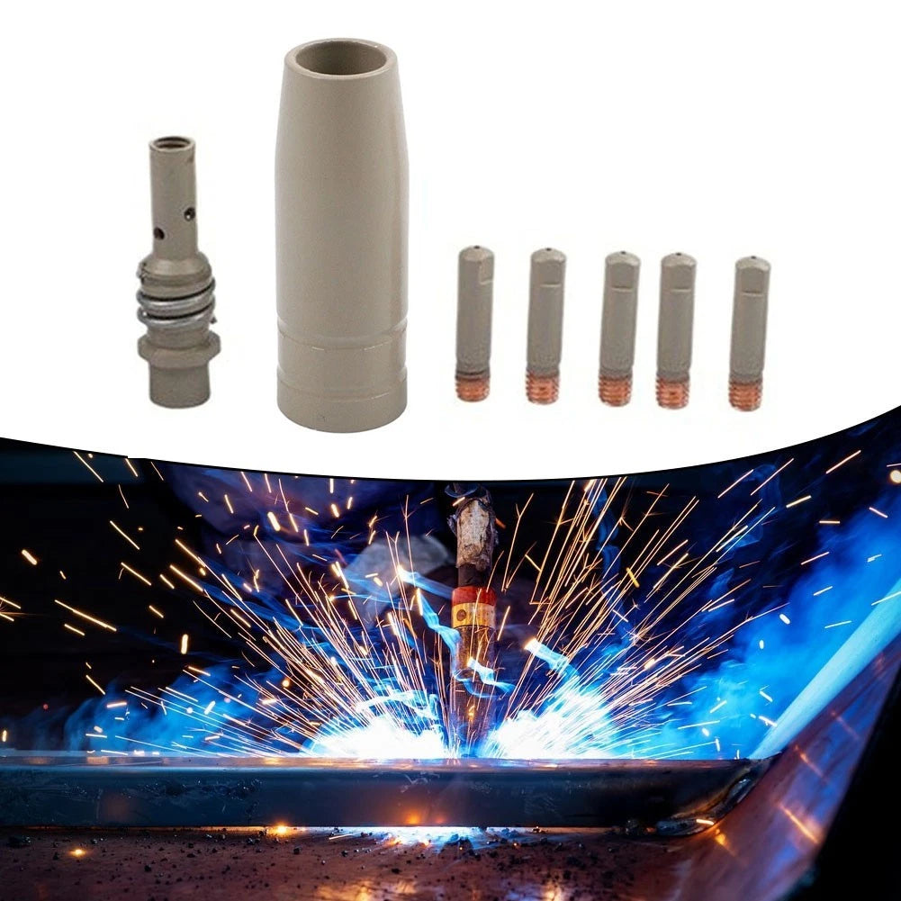7PCS Mig Welding Tips Nozzles Holder Kit for 15AK Torch