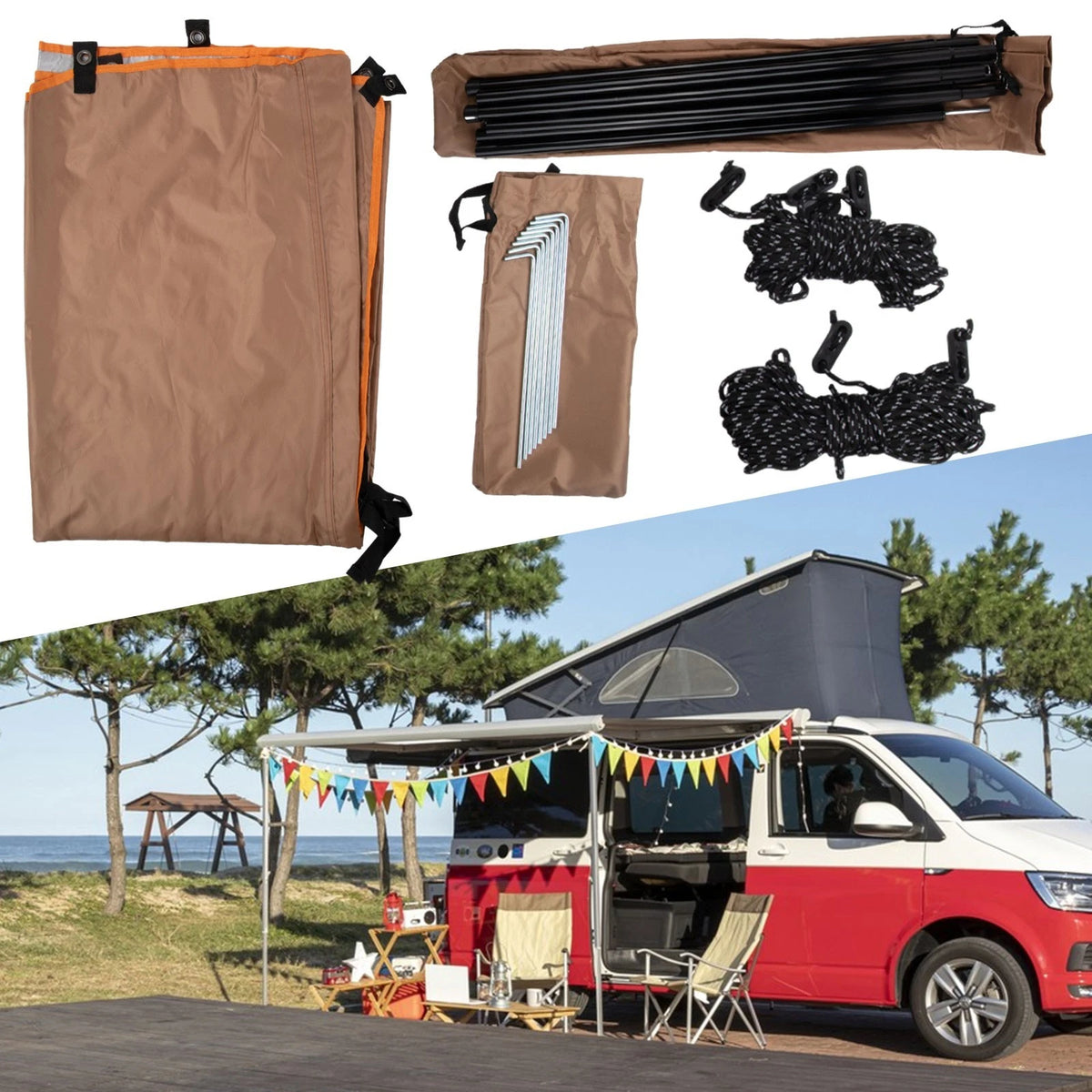 Sunshade Canopy Awning for Auto Accessories (210D Polyester Waterproof)
