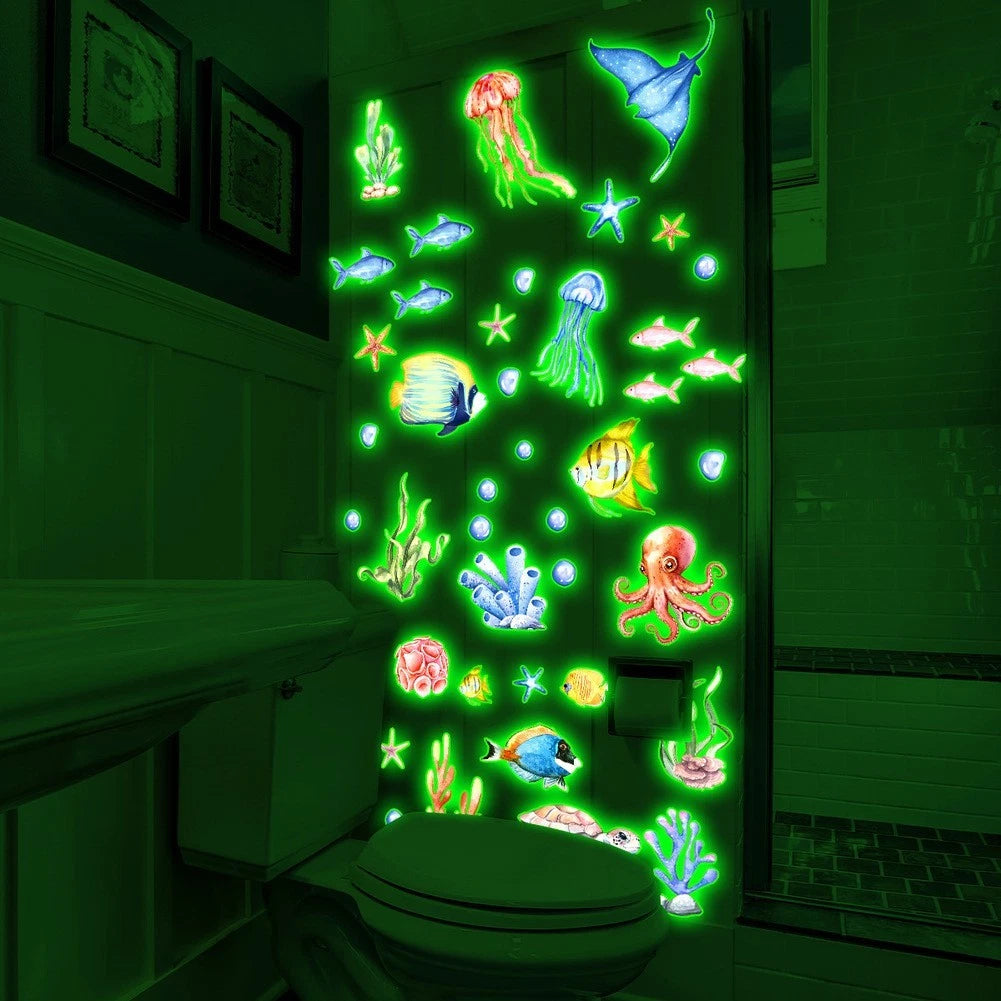 Glow Stickers for Creative Spaces (Underwater World)