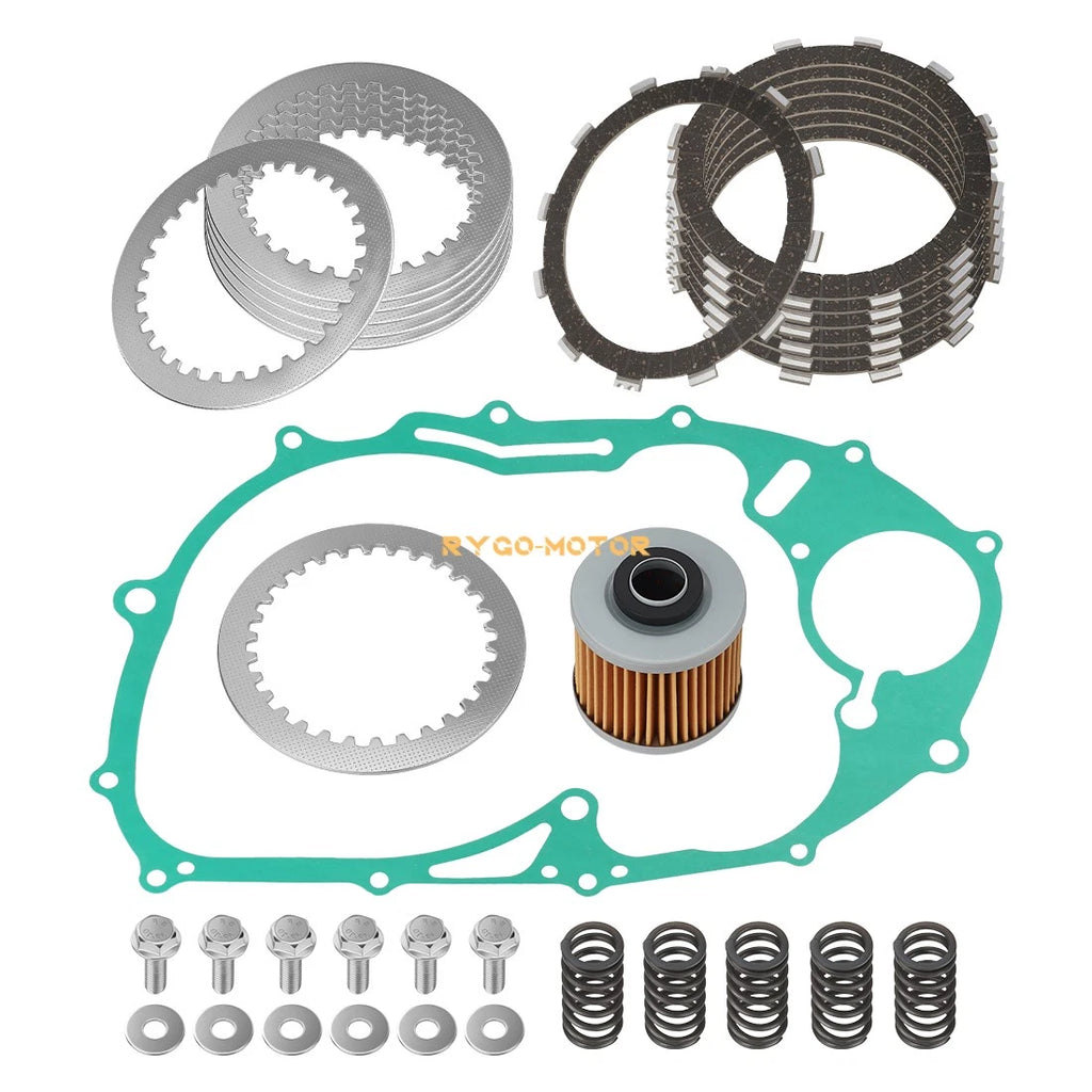 Clutch Friction & Steel Plates w/Gasket for Yamaha XVS650 V-Star 650 (1998–2016)