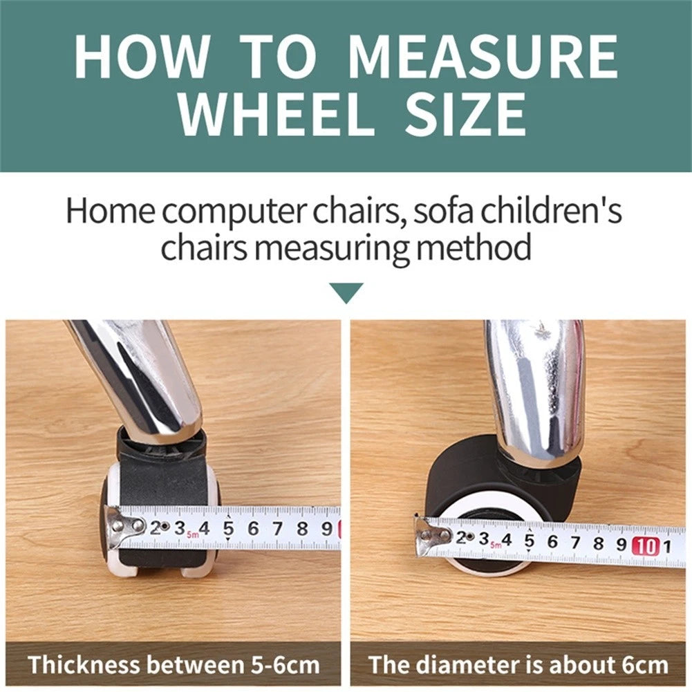 5x Chair Wheel Covers for Office and Dining Chairs (Floor Scratch Protection)