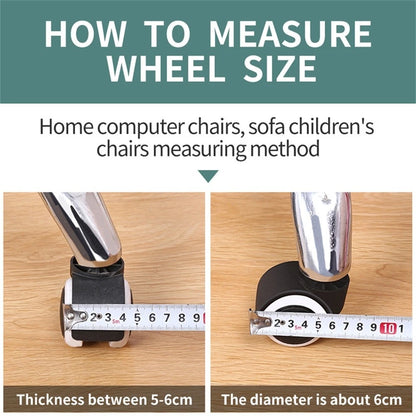 5x Chair Wheel Covers for Office and Dining Chairs (Floor Scratch Protection)