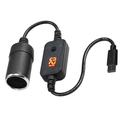 USB C to 12V Car Cigarette Lighter Female Adapter Cable for Dash Cam