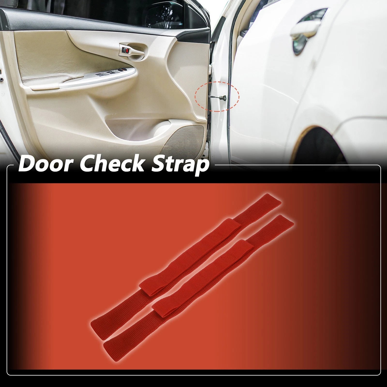 Door Check Strap for Jeep Wrangler JK (2007–2017) - Hinge Stop Limiter