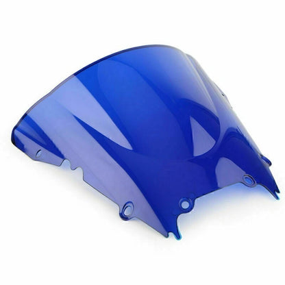 Double Bubble Front Windshield for Yamaha YZF R6 600 (1998–2002) Blue