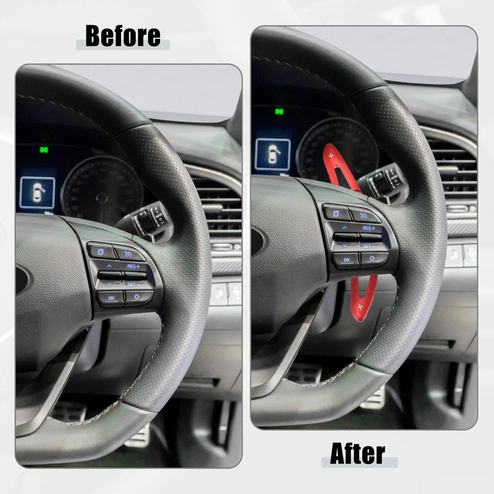 Steering Wheel Paddle Shifter Pair Replacement for Hyundai Elantra Sport (2017–2019)