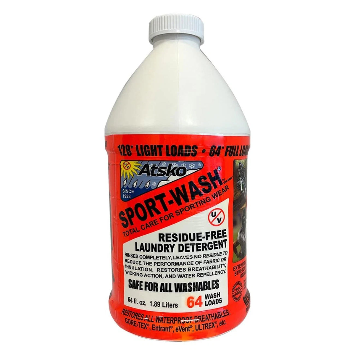 Atsko Sport-Wash Laundry Detergent for All Vehicles (64 Wash Loads)