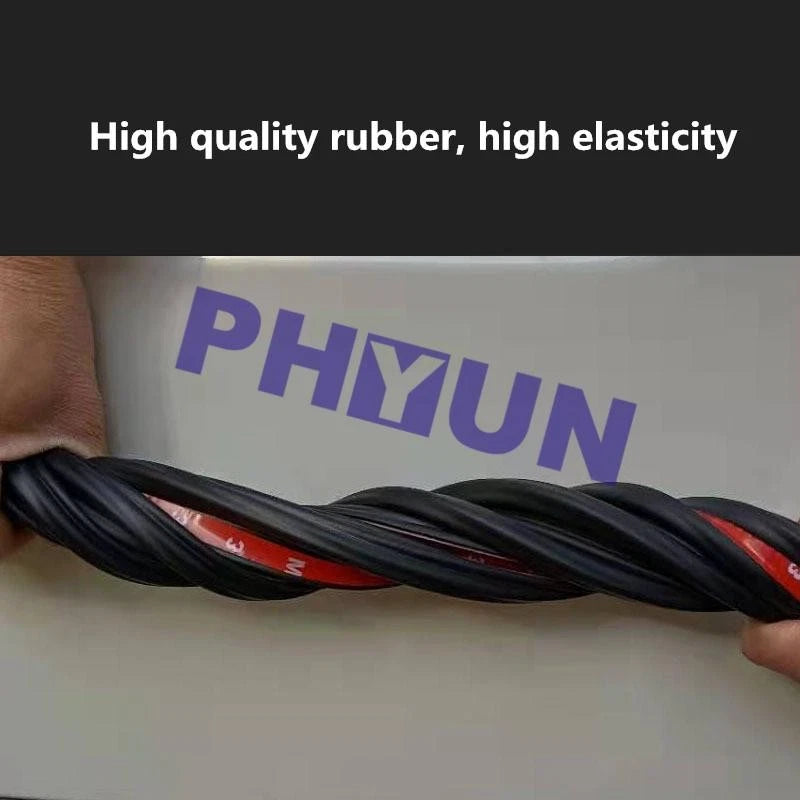 10M L-shaped Double-layer Rubber Sealing Strip for Front and Rear Doors