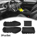 Armrest Cover Set for Honda Civic 10th Gen 2016–2020 Black White Line