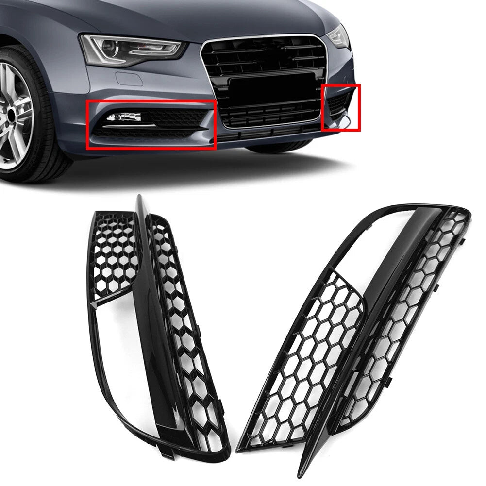 Honeycomb Front Bumper Fog Light Grille for Audi A5 (2012–2016)
