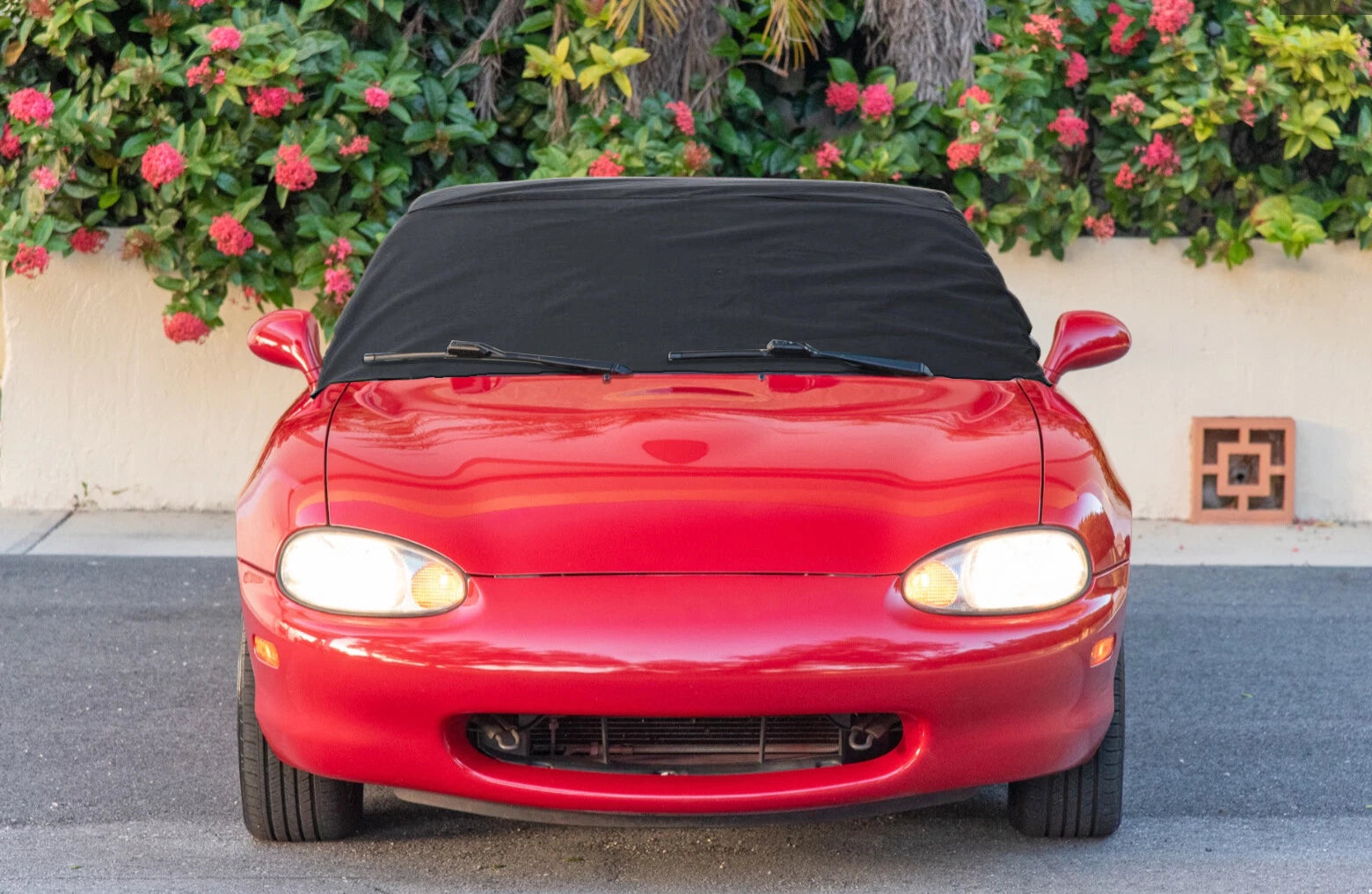 Custom Half Cover for Mazda MX5 MX-5 Mk1 Mk2 (1989–2005) 600D Black Roof