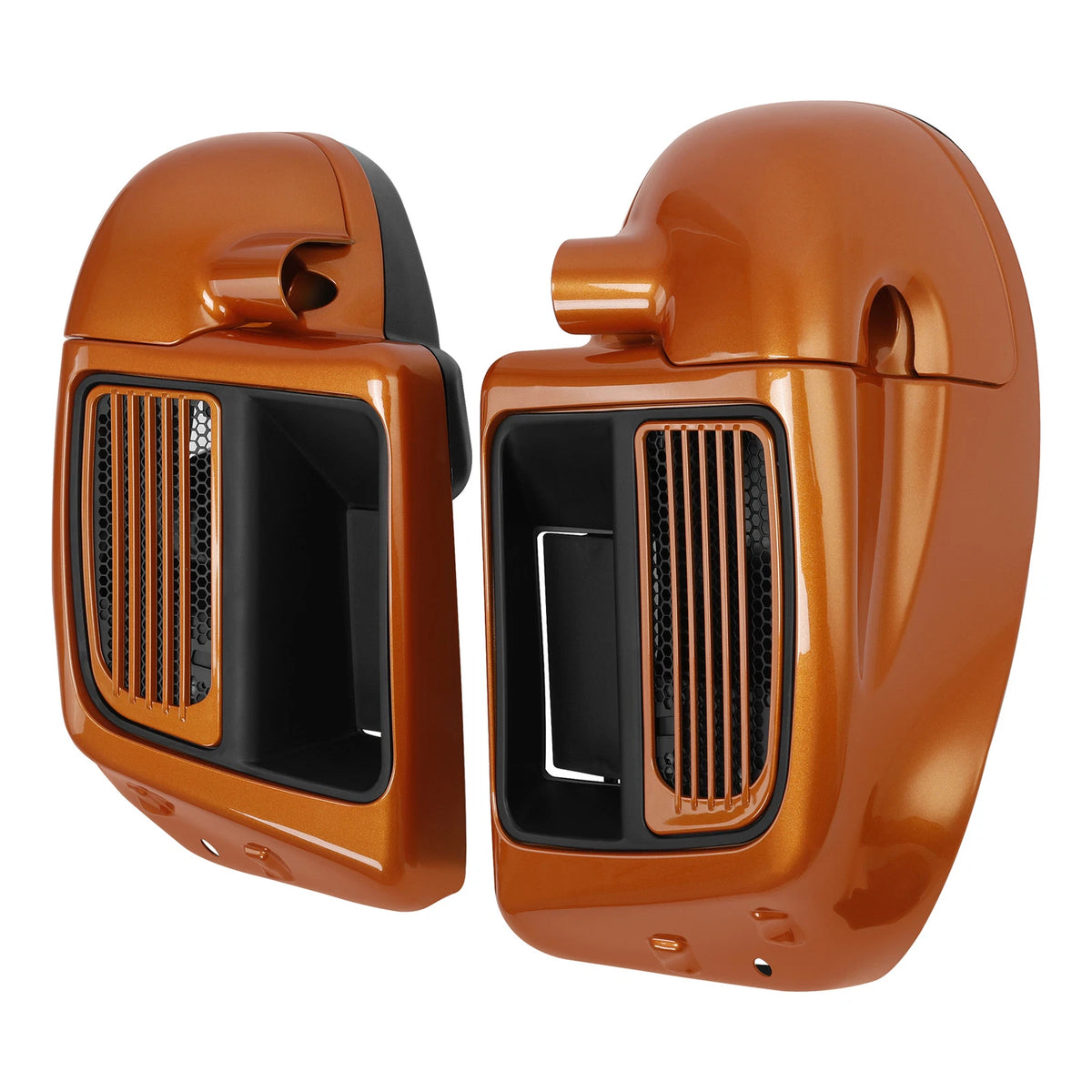 Lower Vented Fairings for Harley Touring Road Glide (2014–2023) Amber Whiskey