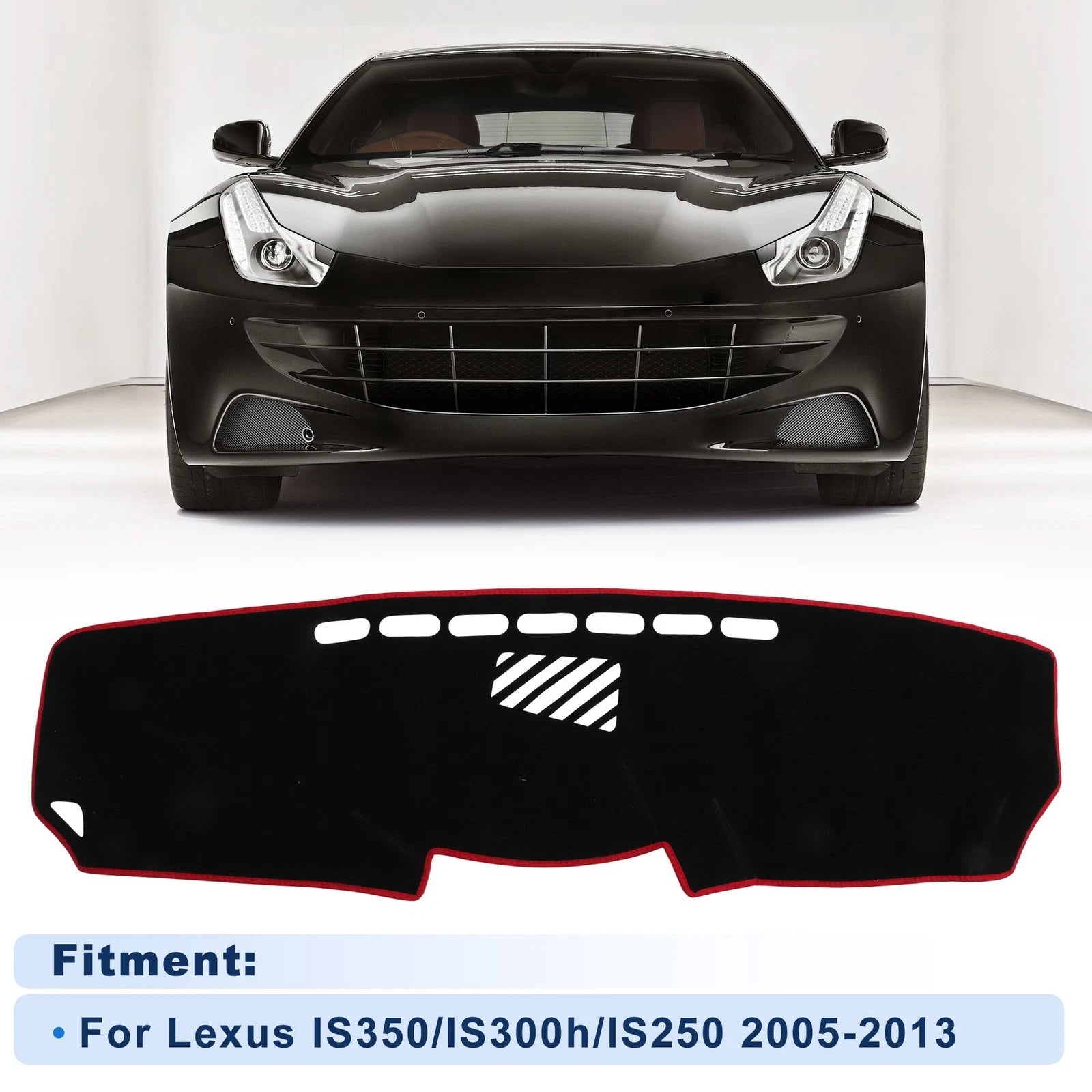 Dash Cover for Lexus IS 250 300h 350 Replacement (2005–2013) Polyester Black