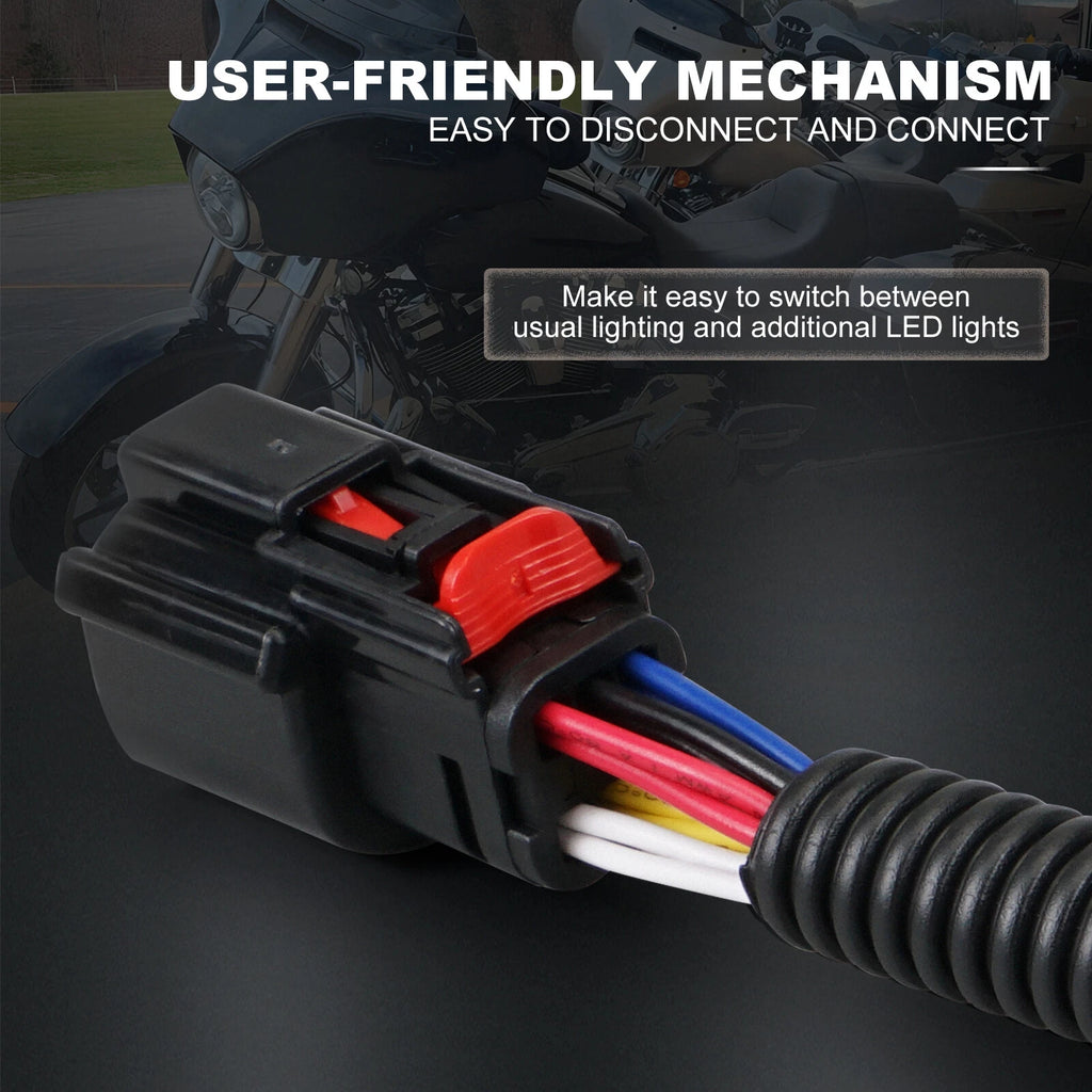 Y-Splitter Extension Light Cable Harness for Harley Street Glide (2014–2023)