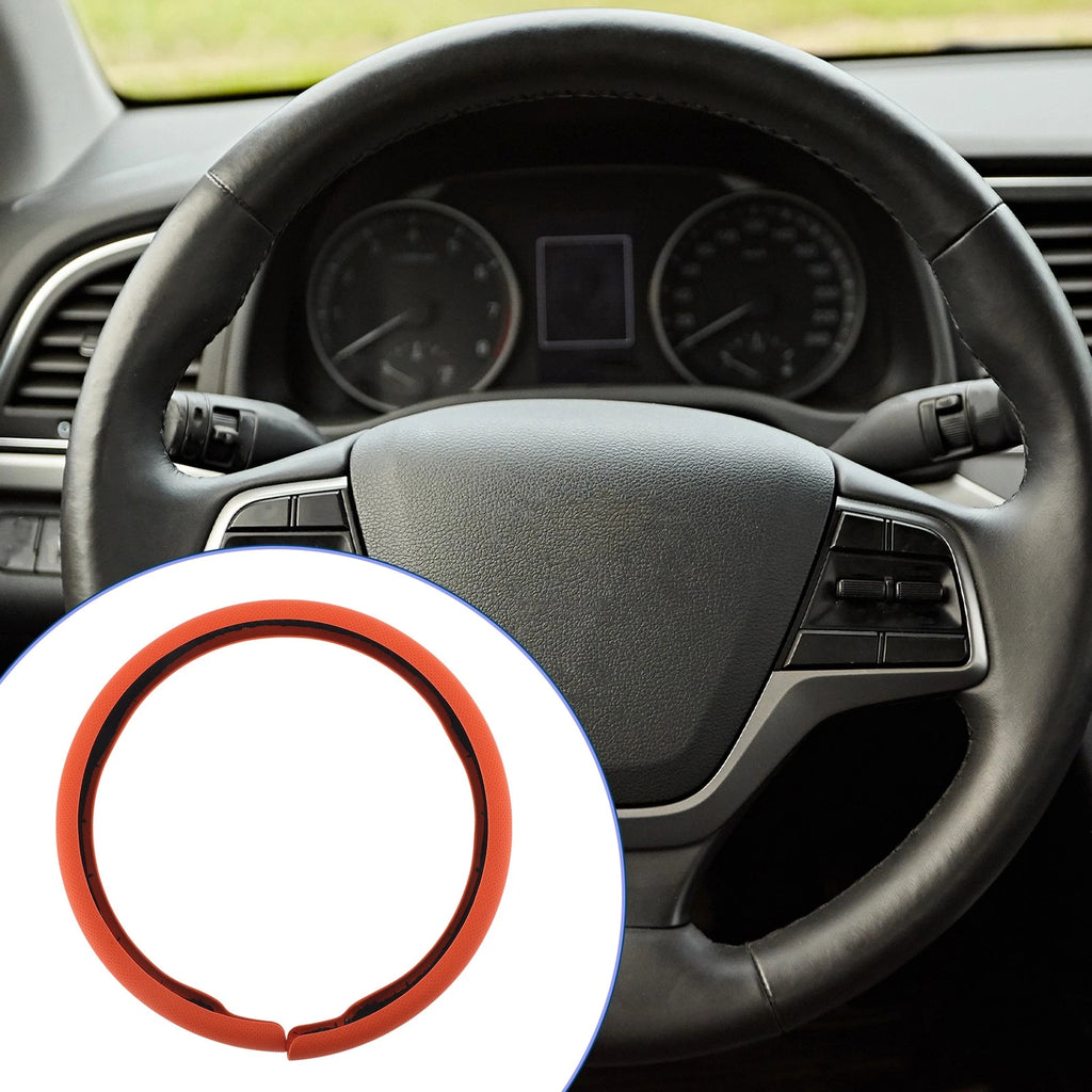 PU Artificial Leather Steering Wheel Cover for Universal Vehicles (14.96")