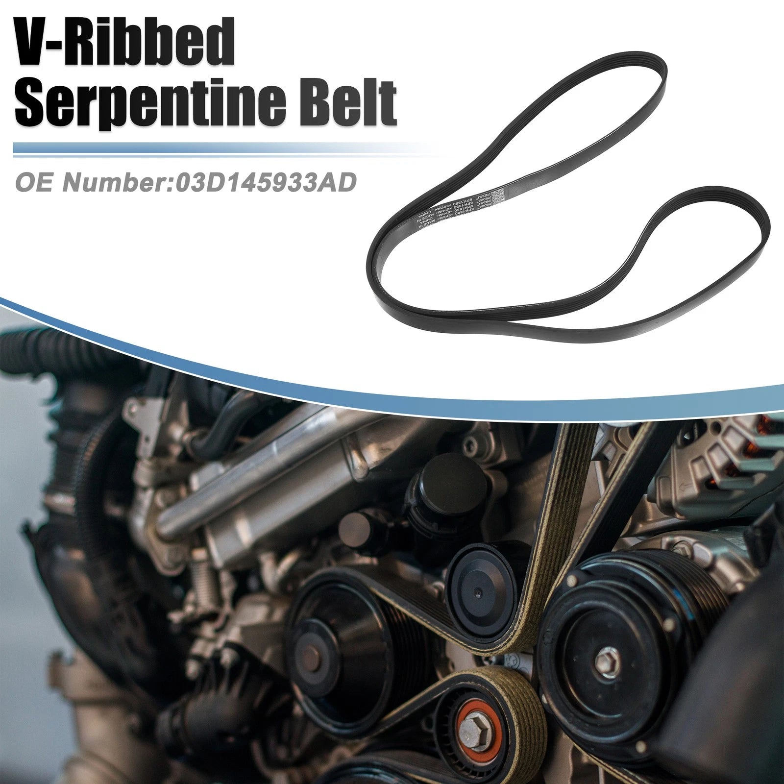 V-Ribbed Serpentine Drive Belt Replacement for Toyota Corolla (2003–2008)