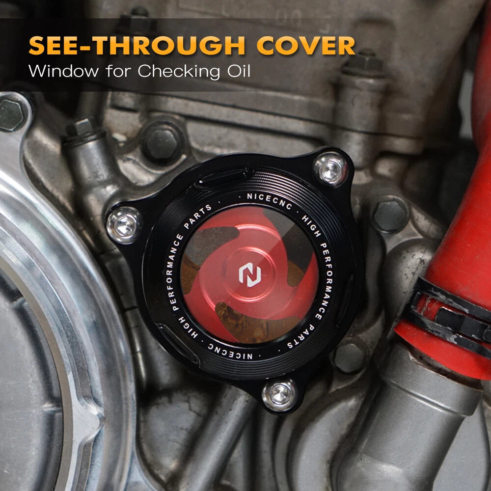 Clear Engine Oil Filter Cap Cover for Suzuki DRZ400S/SM/E (2000–2024)