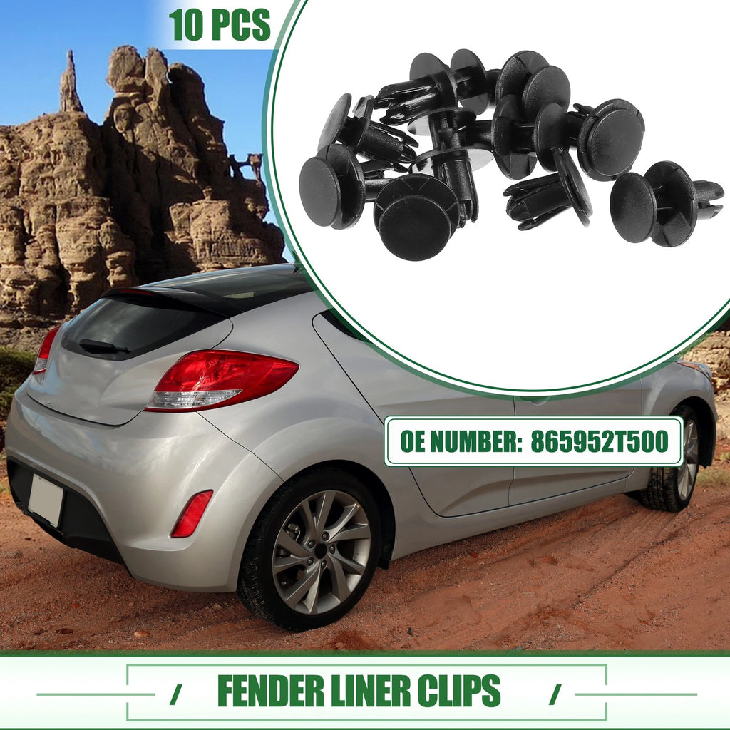 Fender Liner Clips Replacement for Hyundai Veloster 2012-2021 Black 10 Pcs