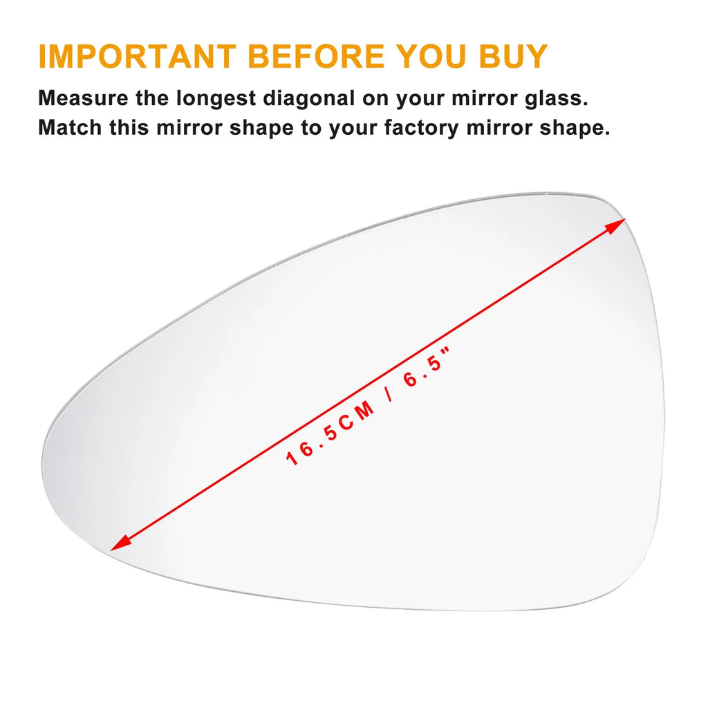 Left Side Heated White Mirror Glass for Porsche Panamera (2009–2015)