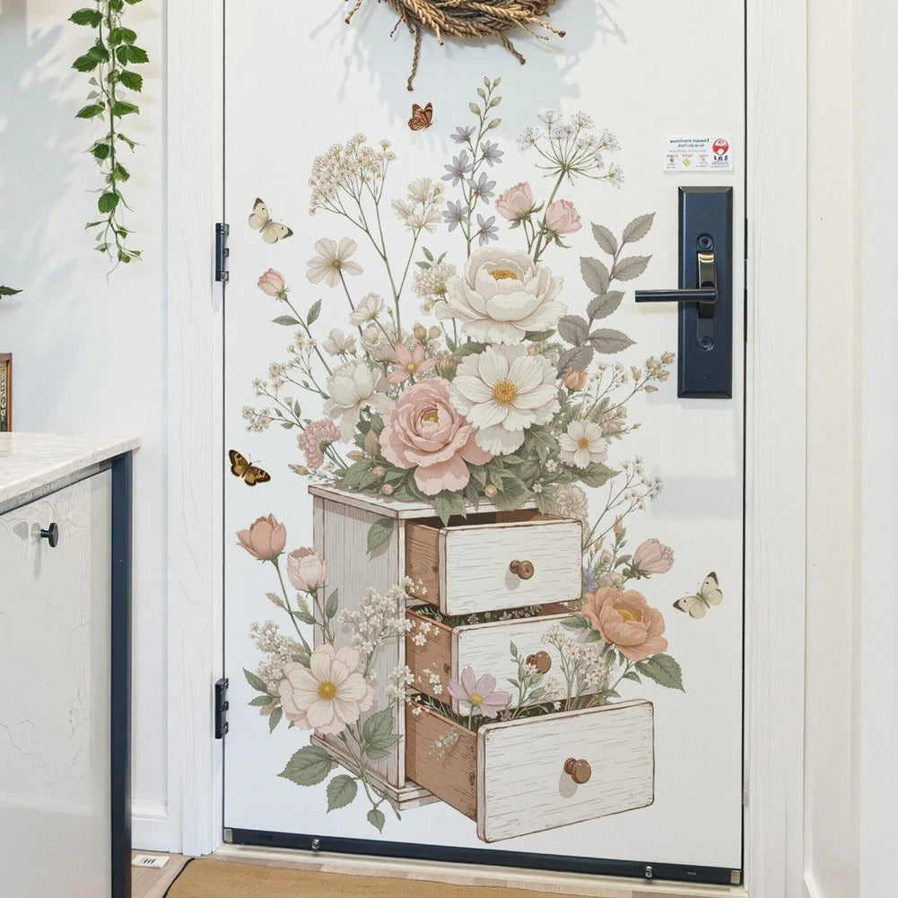 Large Removable Rose Flower Wall Decal for Home Decor (No Year Range)