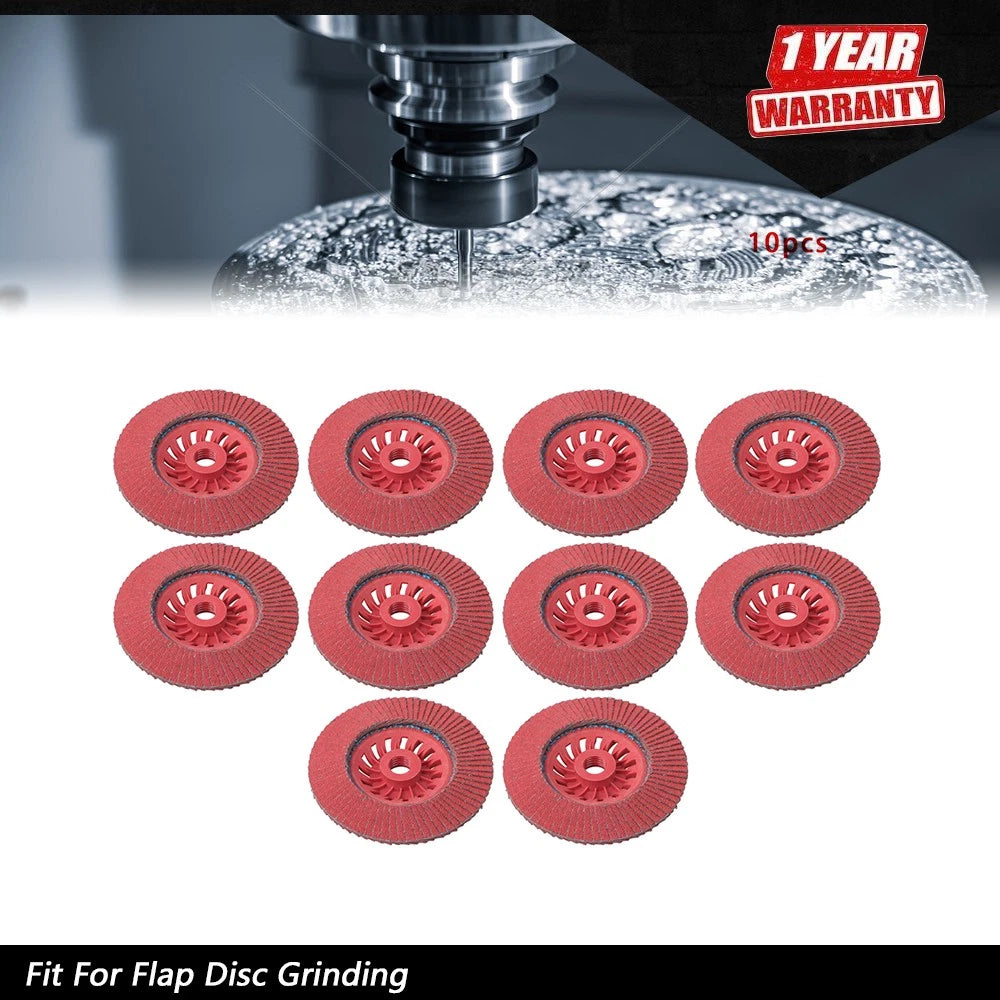 10 PCS 4-1/2" x 7/8" 80 Grit Type 29 Ceramic Flap Sanding Discs