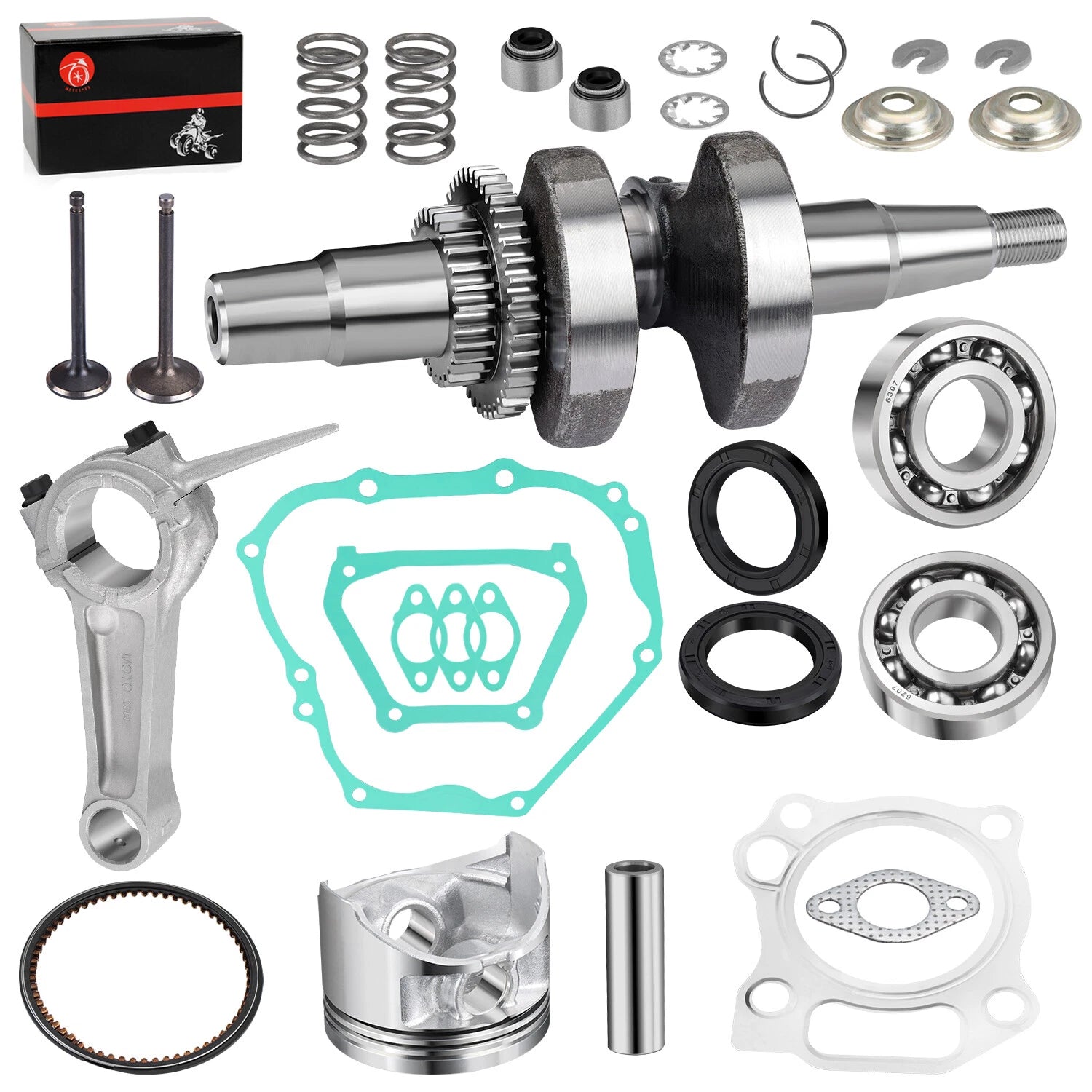 Crankshaft Connecting Rod Piston Valve for Yamaha Golf Cart G11 G16 G20 (1990–2006)