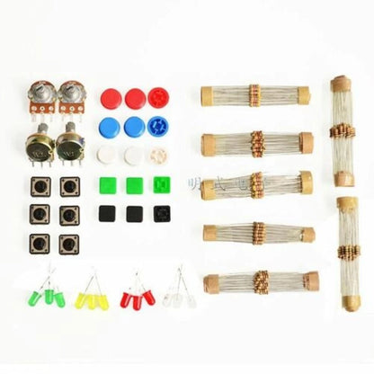Electronic Parts Pack Kit for Arduino (Resistors, Switch, Button)